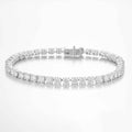 Round Brilliant 5ct Lab Grown Diamond Tennis Bracelet in 18K White Gold, 46 diamonds, DEF VS1+, IGI certified