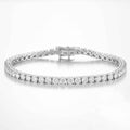 Classic Round 18K White Gold Lab Grown Diamond Tennis Bracelet | 6 TCW