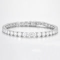 Classic Round 14K White Gold Lab Grown Diamond Tennis Bracelet | 12 TCW