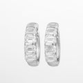 Emerald Cut 1.5ct Lab Grown Diamond Earrings in Platinum, 10 diamonds, DEF VS1+, IGI certified