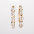 Oval 14K Yellow Gold Lab Grown Diamond Earrings | 1.5 TCW