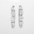 Oval Platinum Lab Grown Diamond Earrings | 1.5 TCW