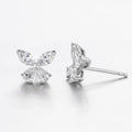 Marquise & Pear 14K White Gold Lab Grown Diamond Butterfly Studs | 1 TCW