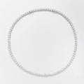Round Brilliant 36ct Lab Grown Diamond Tennis Necklace in Platinum, 99 diamonds, 4.5mm width, DEF VS1+, IGI certified