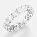 Round Brilliant 4ct Lab Grown Diamond Eternity Band in 14K White Gold, 17 diamonds, 3.8mm width, DEF VS1+, IGI certified