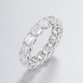 Cushion 14K White Gold Lab Grown Diamond Eternity Band | 8 TCW