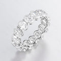Oval Platinum Lab Grown Diamond Eternity Band | 4 TCW