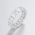 Radiant 14K White Gold Lab Grown Diamond Eternity Band | 5.5 TCW