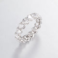 Heart 5ct Lab Grown Diamond Eternity Band in Platinum, 17 diamonds, DEF VS1+, IGI certified
